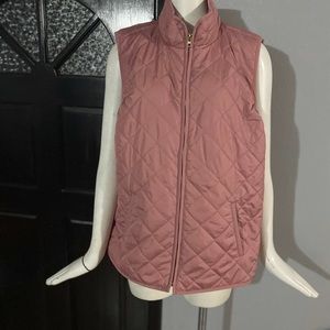 Old Navy Women Pink Quilted Vest Sz XL